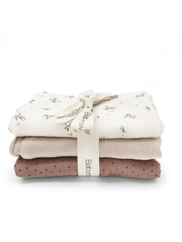 Babyshower 3 Mini Swaddle Set - Roseberry