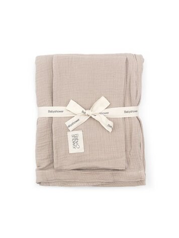 Babyshower Crib Bedding Set,  138 x 100 cm - Latte Powder