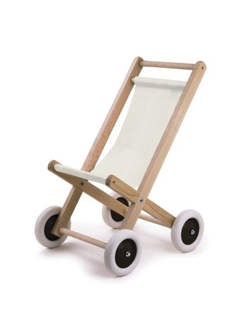 Egmont Toys Houten Poppen Buggy Met Katoenen Zitting