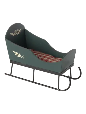Maileg Sleigh, Mini - Green