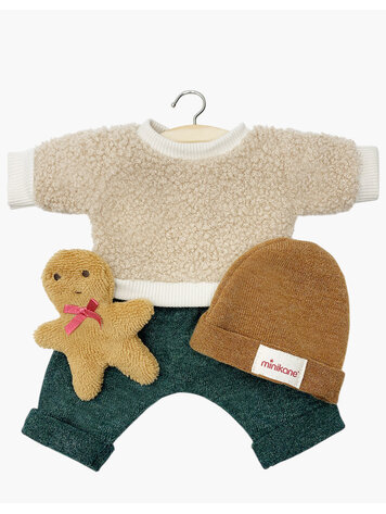 Minikane 3-Piece Set “Gingerbread Man” - Green