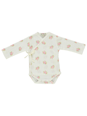Bebe Organic Esme Wrap Onesie - Garden Pointelle