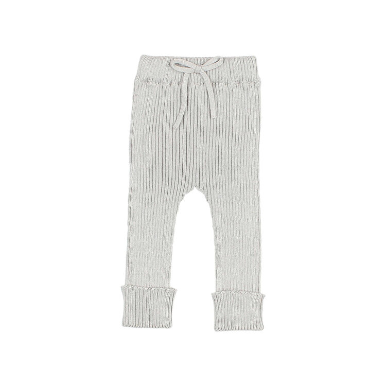 Buho Rib Knit Pants - Sky Gray