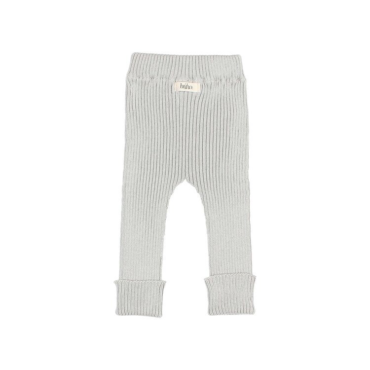 Buho Rib Knit Pants - Sky Gray