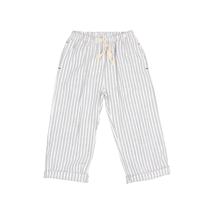 Buho Stripes Pants - White