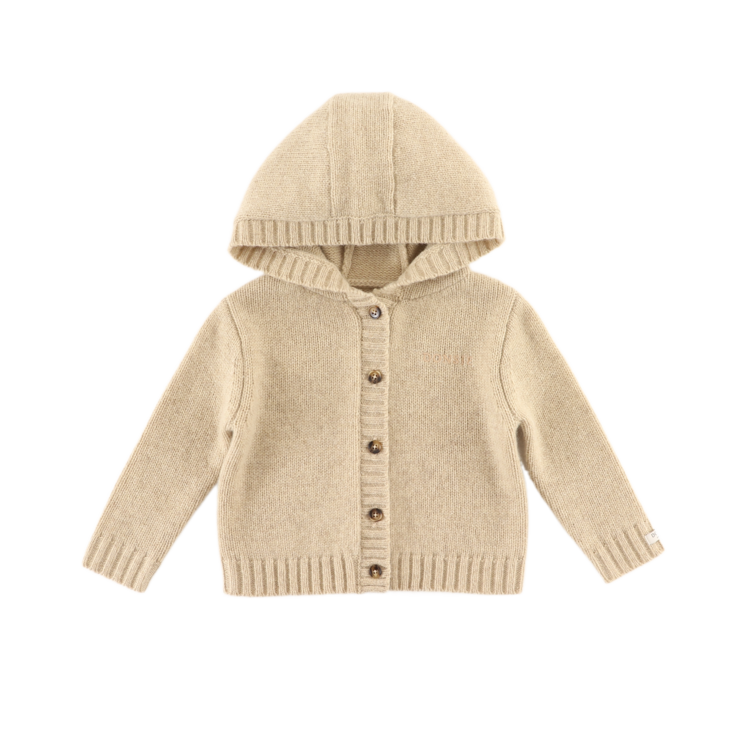 Donsje Amsterdam Gilane Merino Wool Cardigan - Biscotti Melange