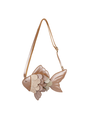 Donsje Amsterdam Thysa Handtas Gold Fish - Clay Metallic Leather