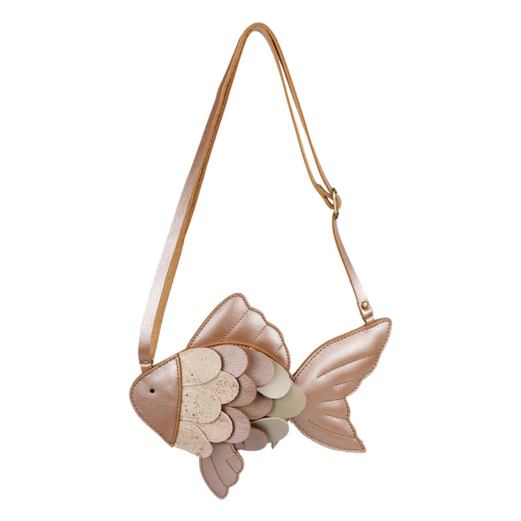 Donsje Amsterdam Thysa Handtas Gold Fish - Clay Metallic Leather