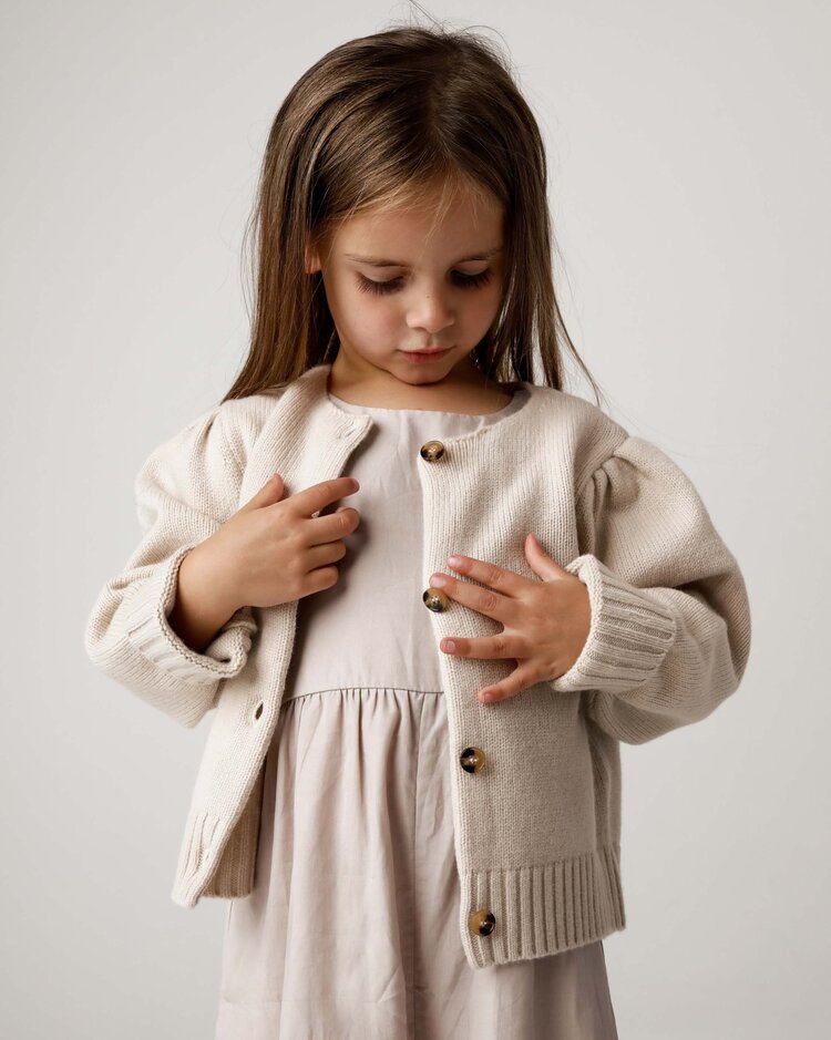 Donsje Amsterdam Amynda Merino Wool Cardigan - Soft Sand