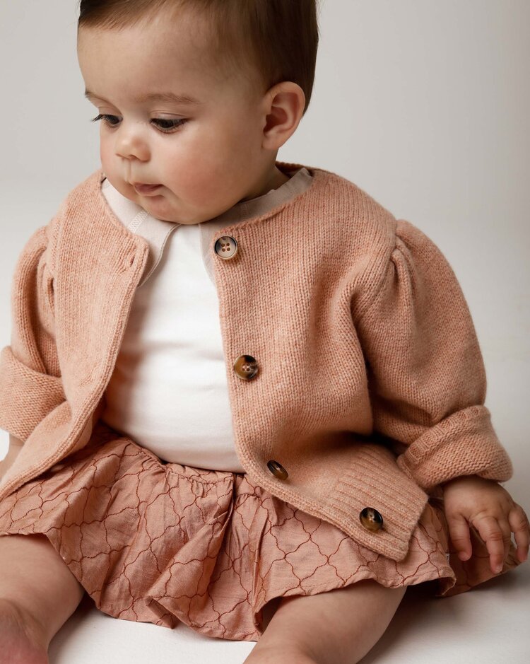 Donsje Amsterdam Amynda Merino Wool Cardigan - Cloudly Rose Melange