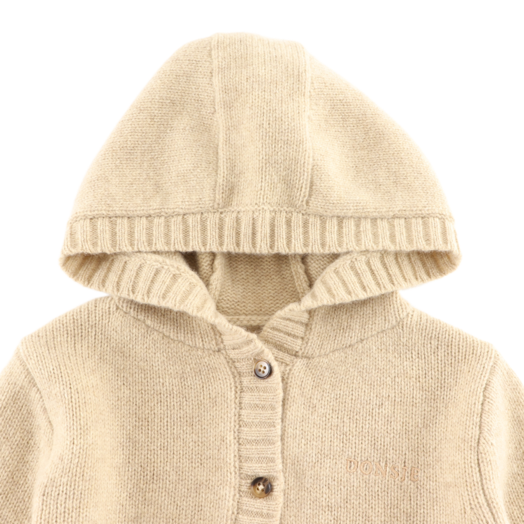 Donsje Amsterdam Gilane Merino Wool Cardigan - Biscotti Melange