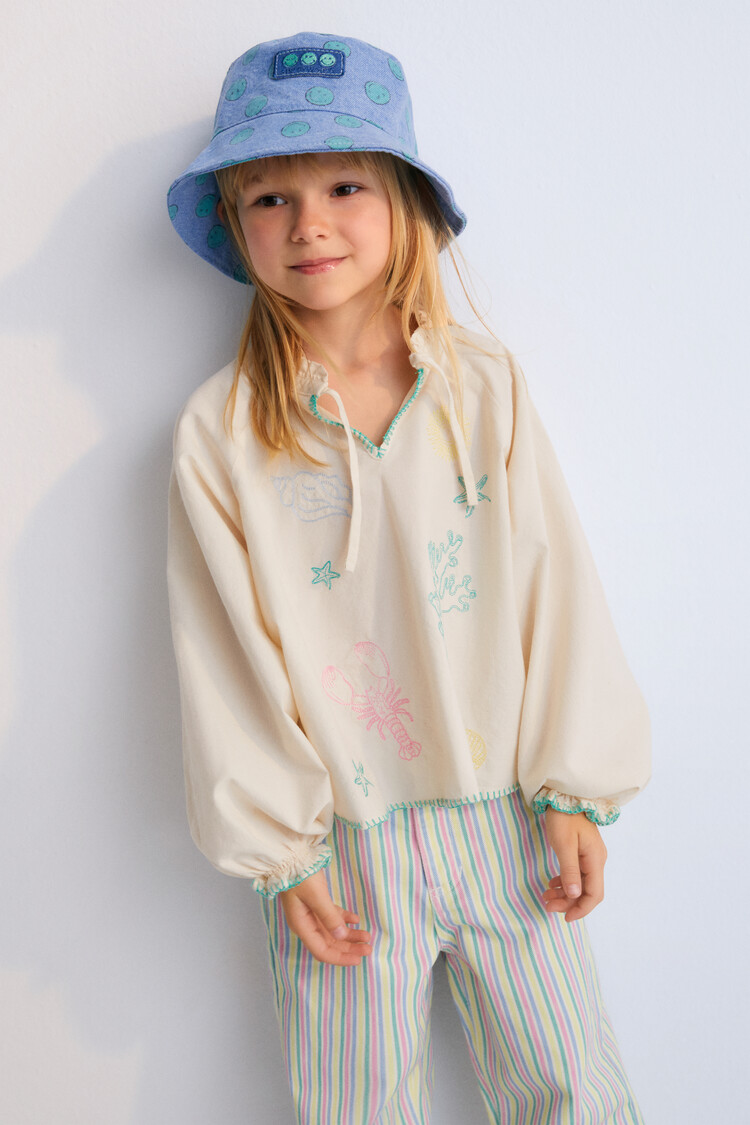 The New Society Kostas Blouse - Macadamia