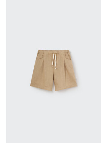 COZMO Saul Linen Bermuda - Coffee