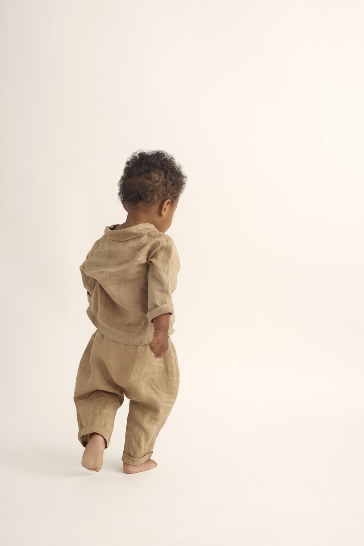 COZMO James Linen Shirt - Coffee