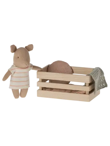 Maileg Pig, Baby In Box - Girl