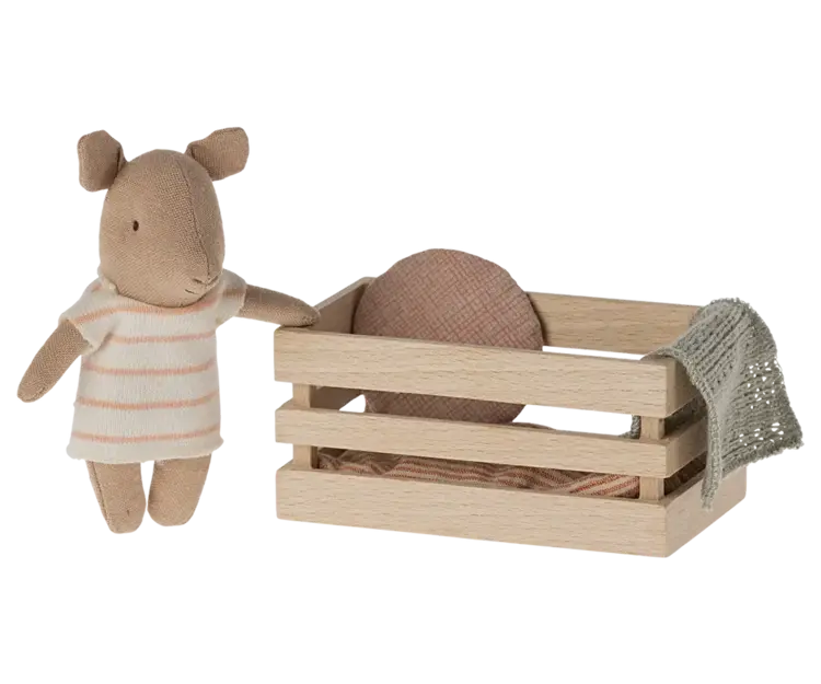 Maileg Pig, Baby In Box - Girl