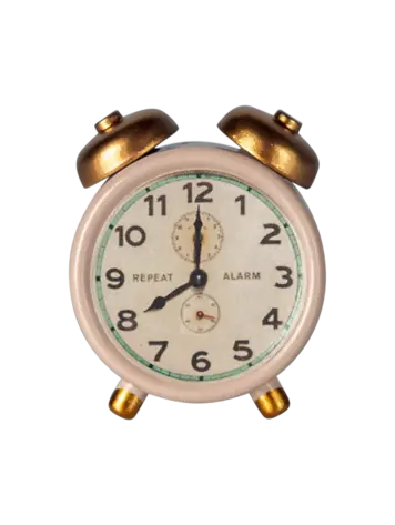 Maileg Alarm Clock, Mouse - Powder