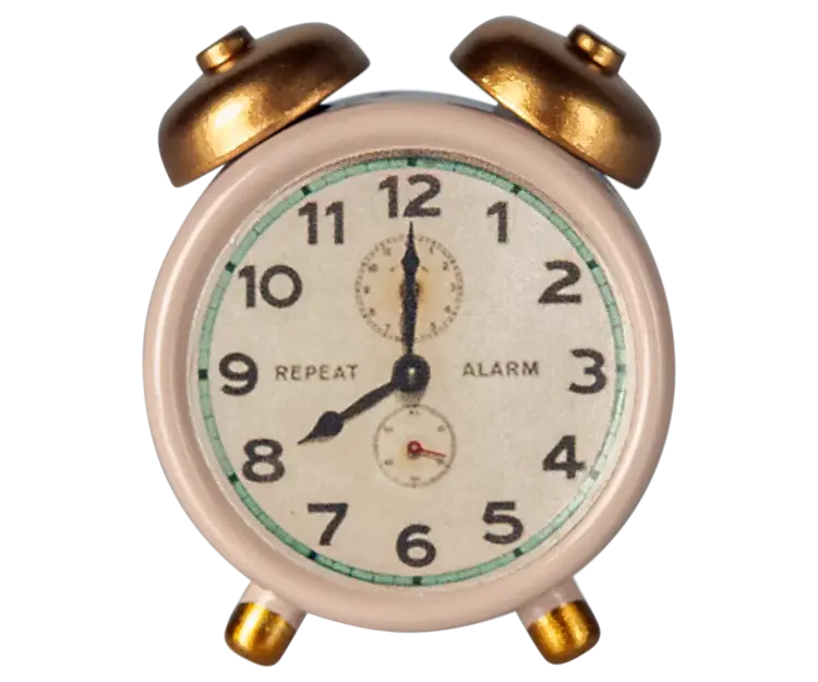 Maileg Alarm Clock, Mouse - Powder