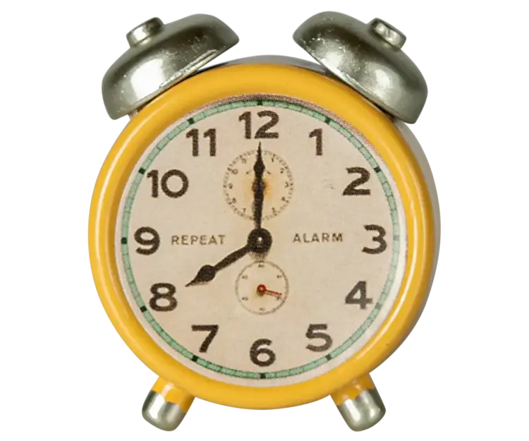 Maileg Alarm Clock, Mouse - Yellow