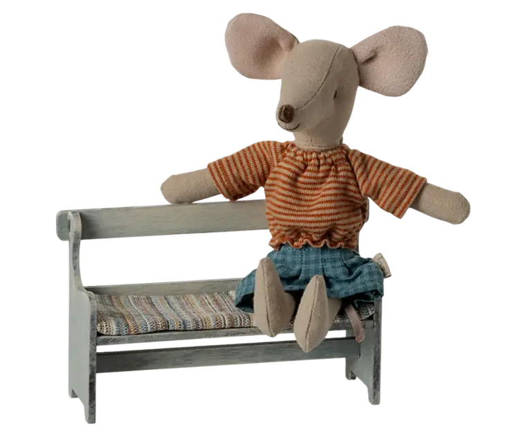 Maileg Bench, Mouse - Vintage Off White