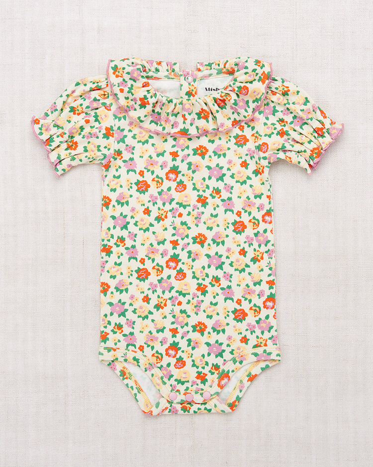 Misha & Puff Balloon Sleeve Paloma Onesie - String/Hazy Lilac Brimfield