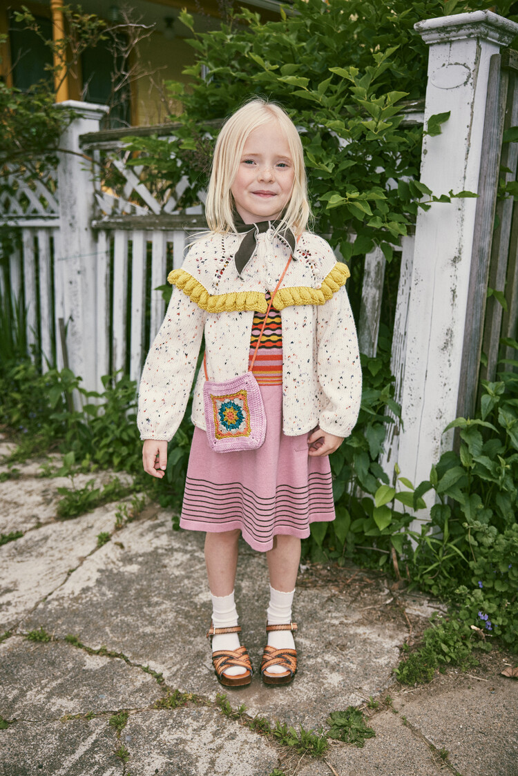 Misha & Puff Ruffle Cardigan - Picnic Confetti