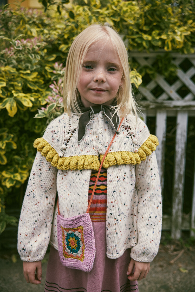 Misha & Puff Ruffle Cardigan - Picnic Confetti