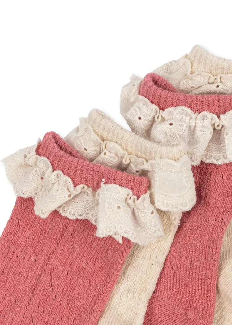 Konges Sløjd 2 Pack Pointelle Socks - Pink Mix