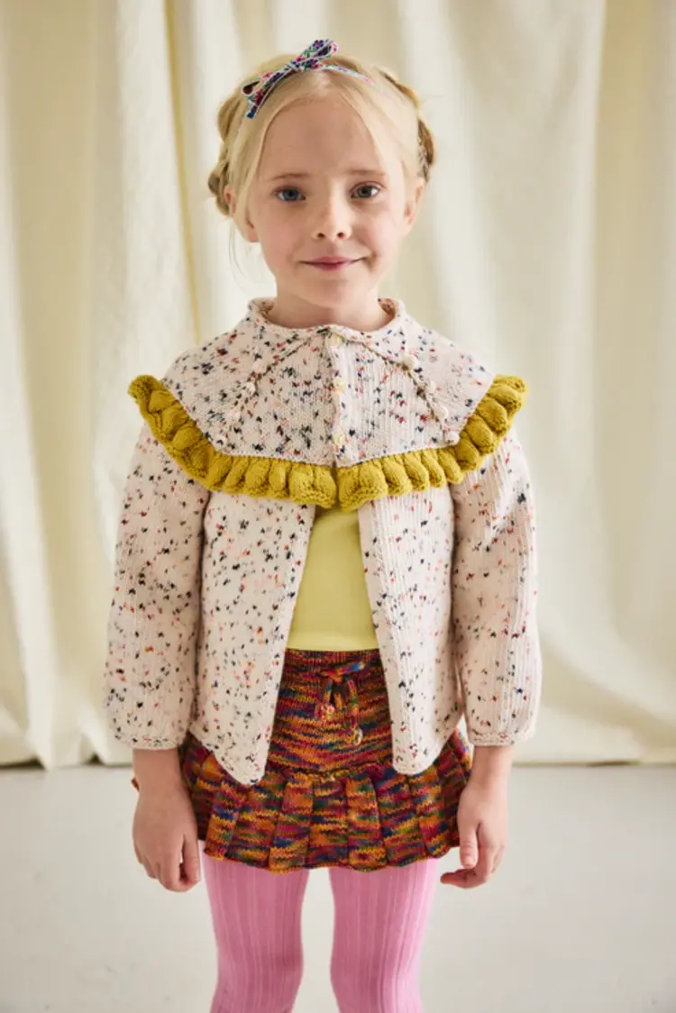 Misha & Puff Ruffle Cardigan - Picnic Confetti