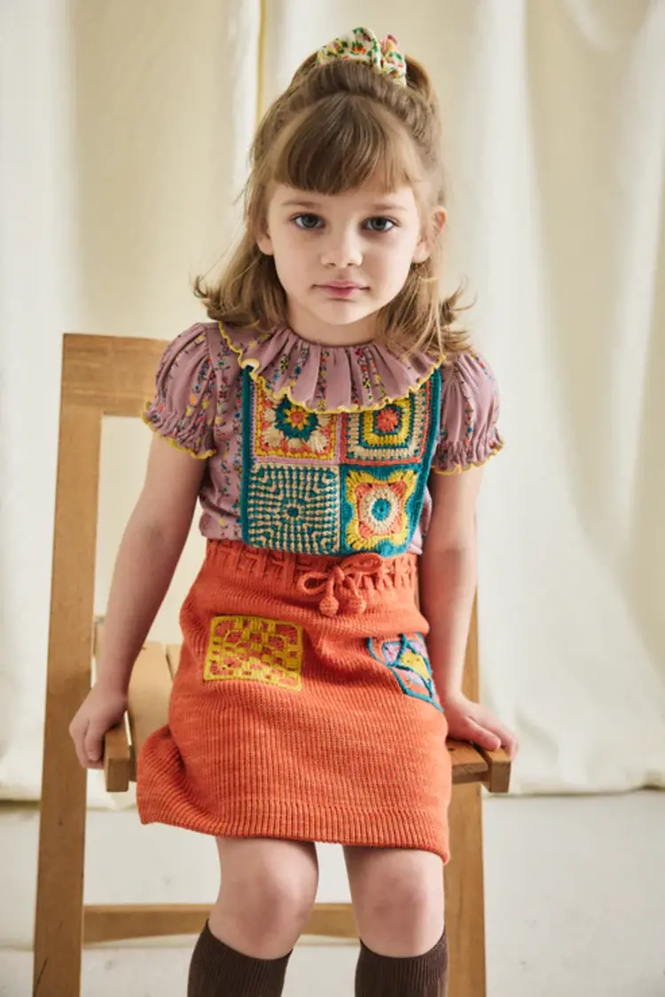 Misha & Puff Balloon Sleeve Paloma Tee - Plum Petal Little Botanica