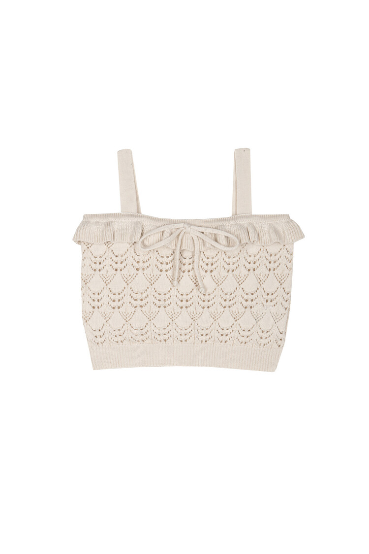 Mipounet Rita Openwork Top - Ecru