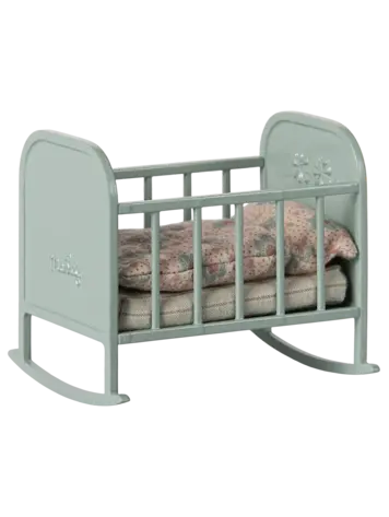 Maileg Cradle, My - Blue Mint