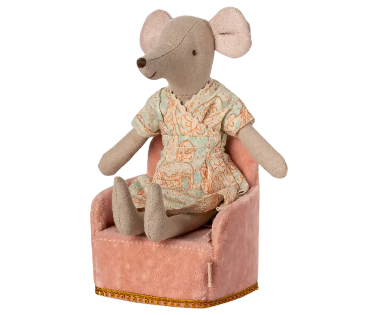 Maileg Folding Chair, Mouse - Rose