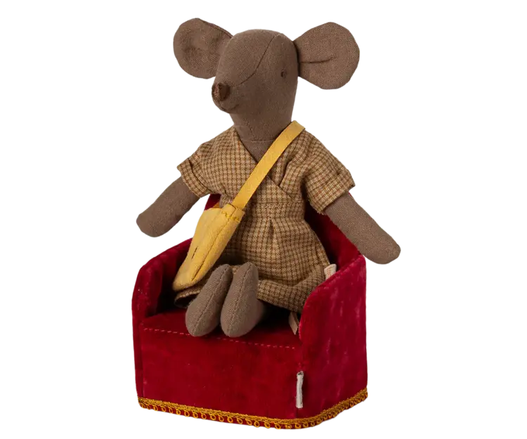 Maileg Folding Chair, Mouse - Red