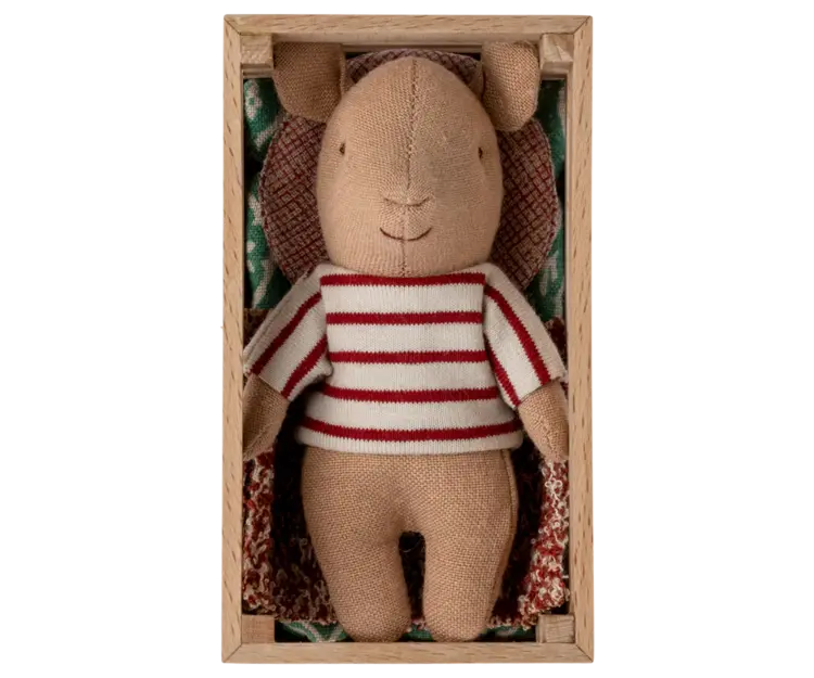 Maileg Pig In Box, Baby - Girl
