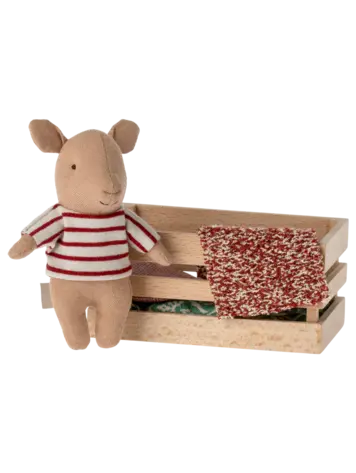 Maileg Pig In Box, Baby - Girl