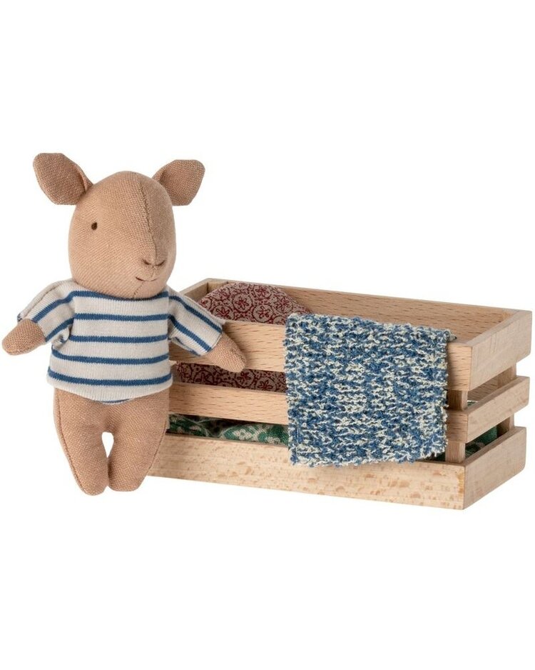 Maileg Pig In Box, Baby - Boy
