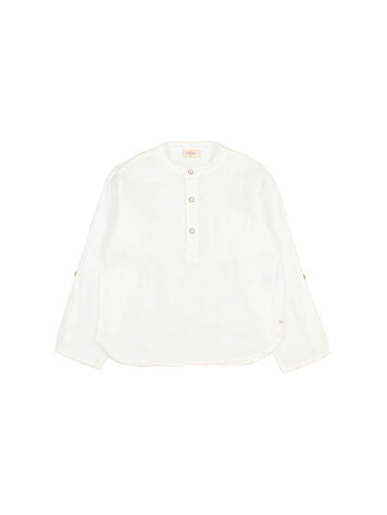 Buho Linen Kurta Shirt -White