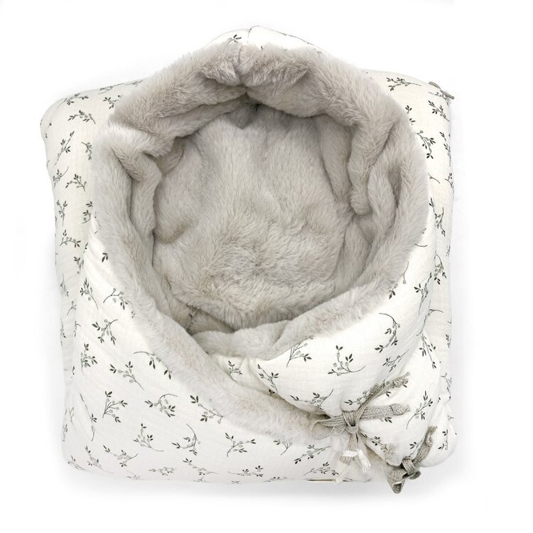 Babyshower Fleece Angel Nest - Olive Bloom