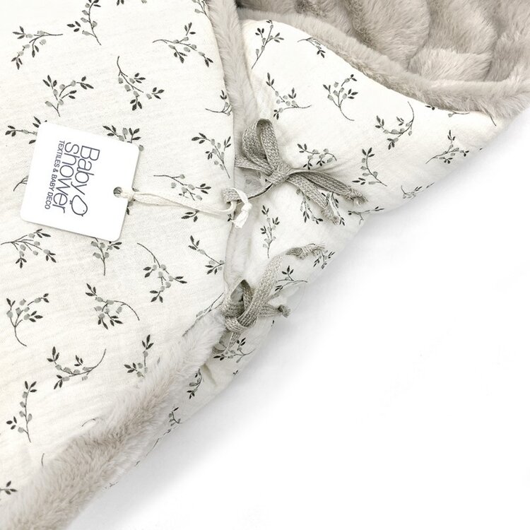 Babyshower Fleece Angel Voetenzak - Olive Bloom