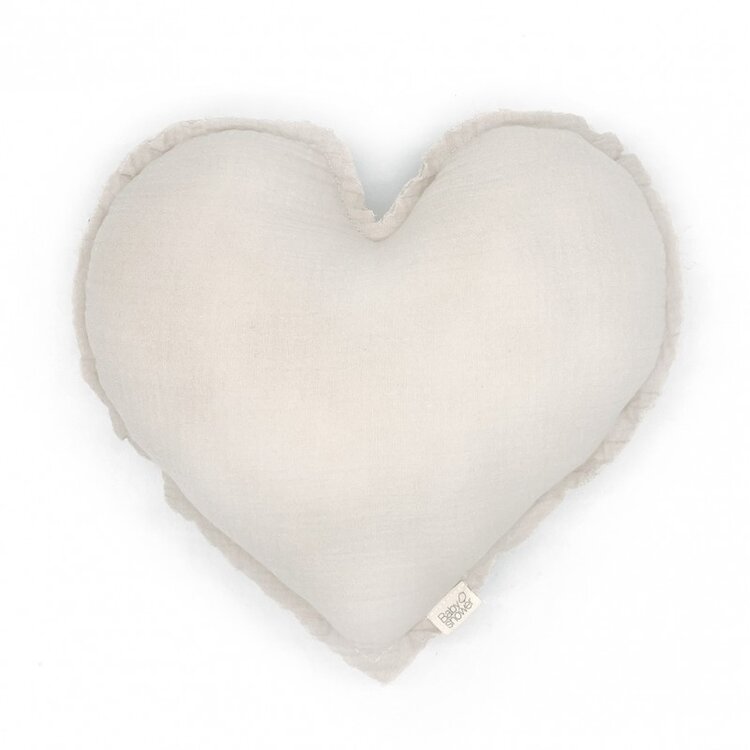 Babyshower Heart Cushion - Cloud Powder