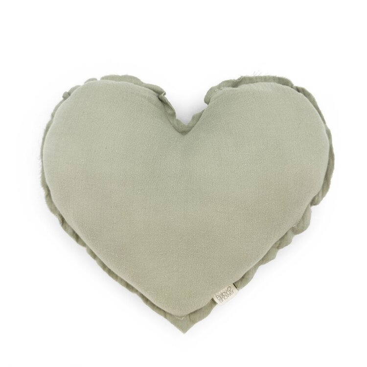Babyshower Heart Cushion - Dune Powder