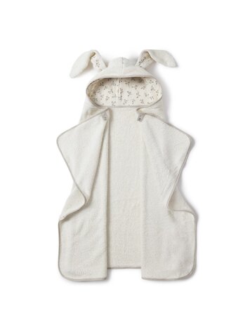Babyshower Large Bunny Bath Cape - Olive Bloom