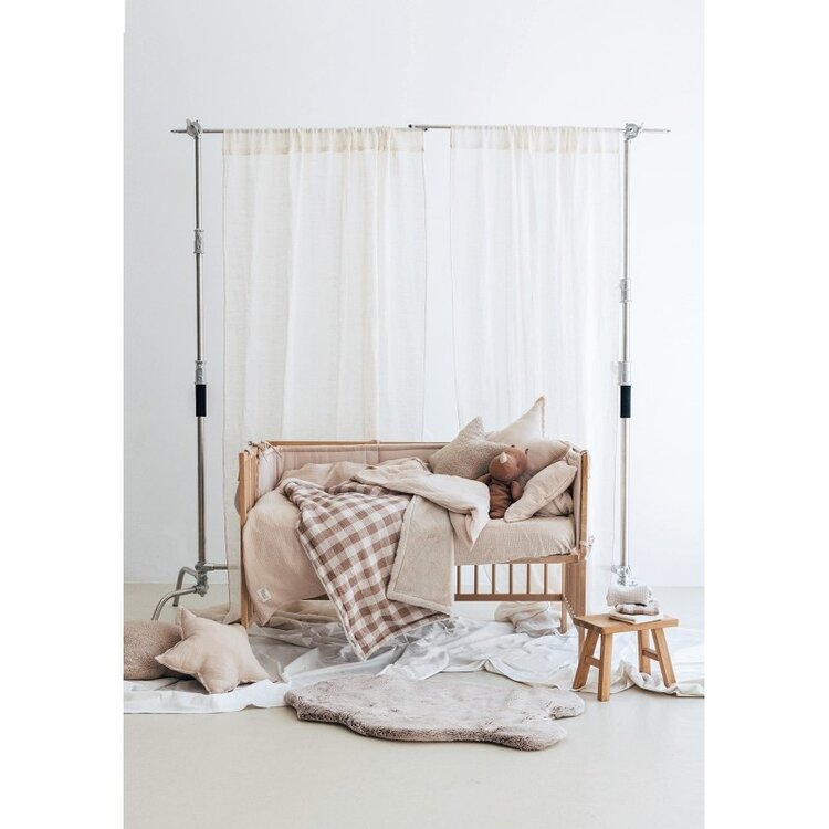 Babyshower Crib Fitted Sheet - Latte Powder