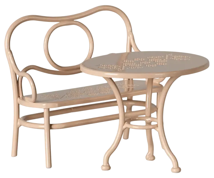 Maileg Café Set, Mouse, Big - Pale Pink