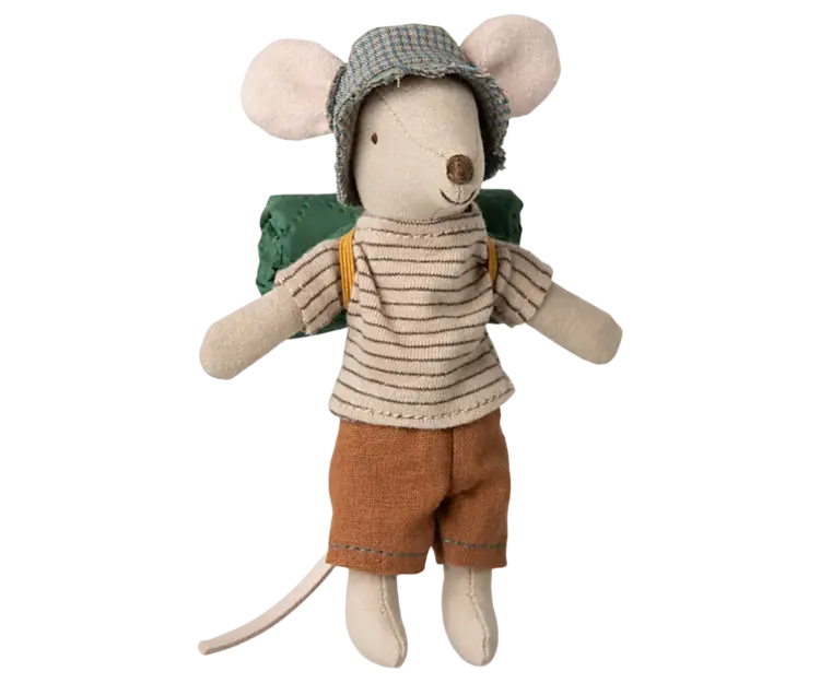 Maileg Hiker Mouse, Big Brother - Thin Stripes