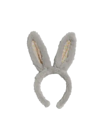 Olli Ella Fluffle Bunny Ear Headband - Smoke