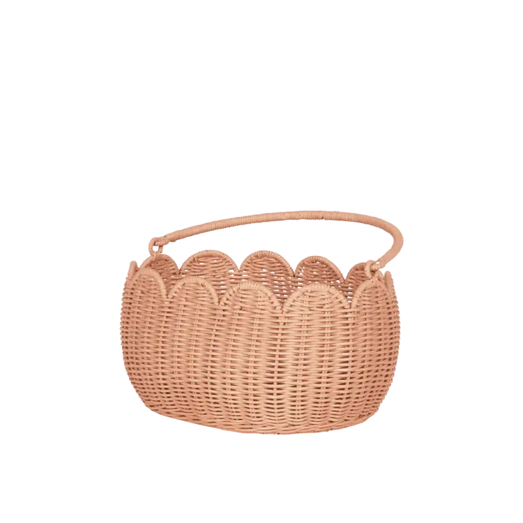 Olli Ella Petal Basket - Seashell Pink