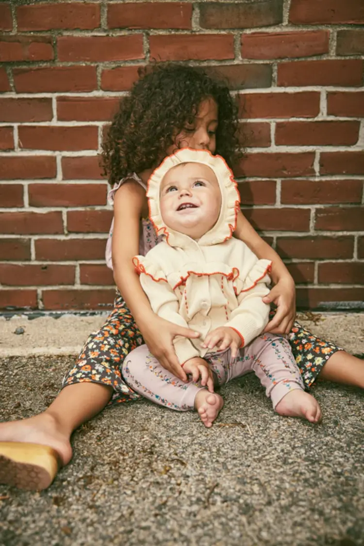 Misha & Puff Baby Hooded Ruffle Cardigan - String