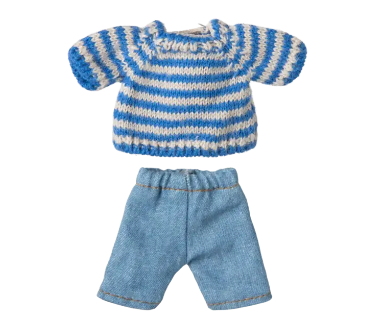 Maileg Knitted Sweater And Pants, Big Brother Mouse